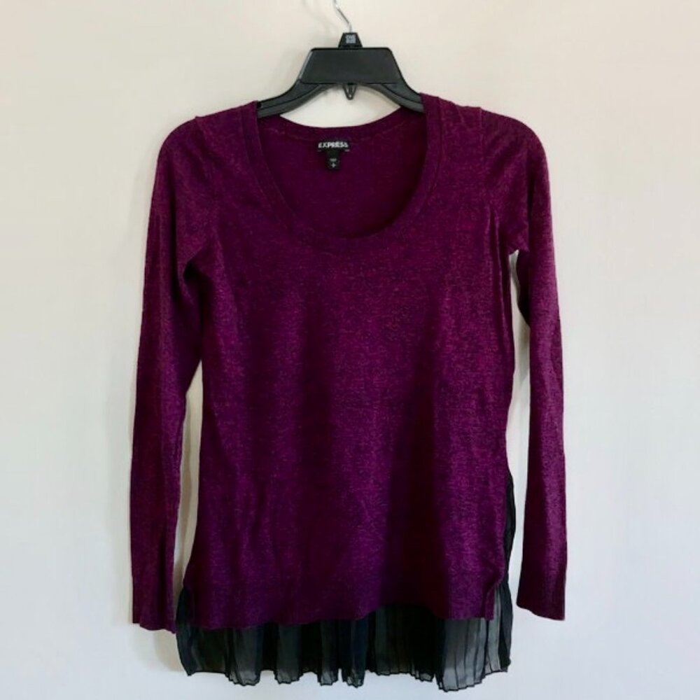 EXPRESS Blouse with ruffle chiffon ✿